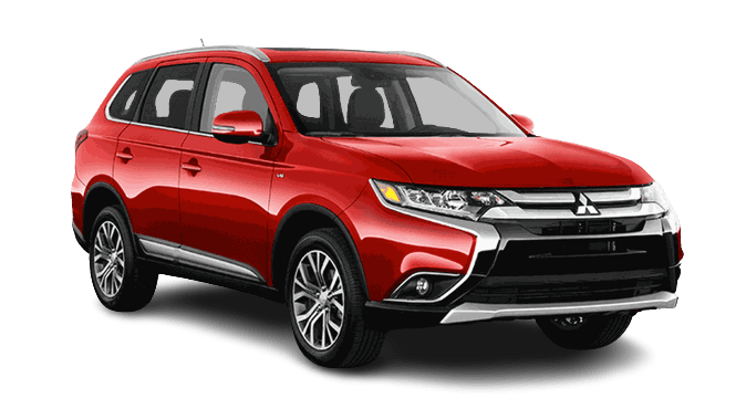 red mitsubishi outlander